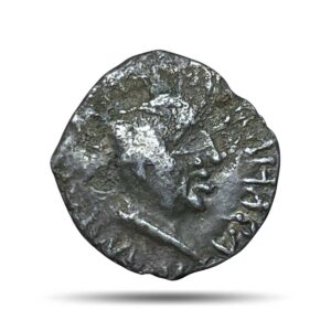 Ancient Western Kshatrapa Nahapana king facing right Brahmi legend Rajno Kshaharatasa Nahapanasa Silver Coin, Collectible.