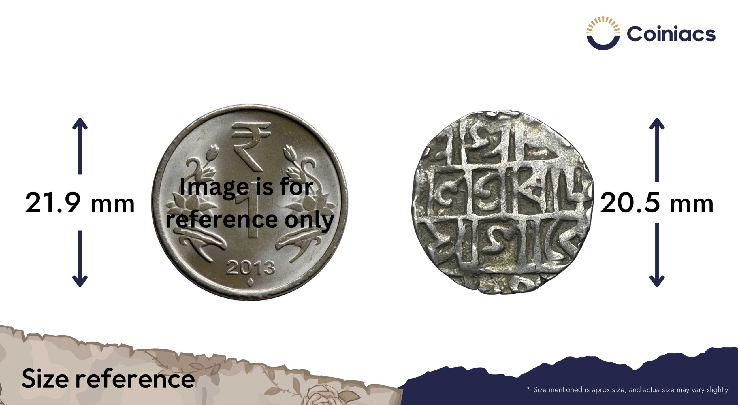 Rare 1/2 Rupee Pran Narayan (Crescent Mark) (Reign 1633-1666 CE) Silver Coin, Kingdom of Cooch Behar, XF. - Image 4