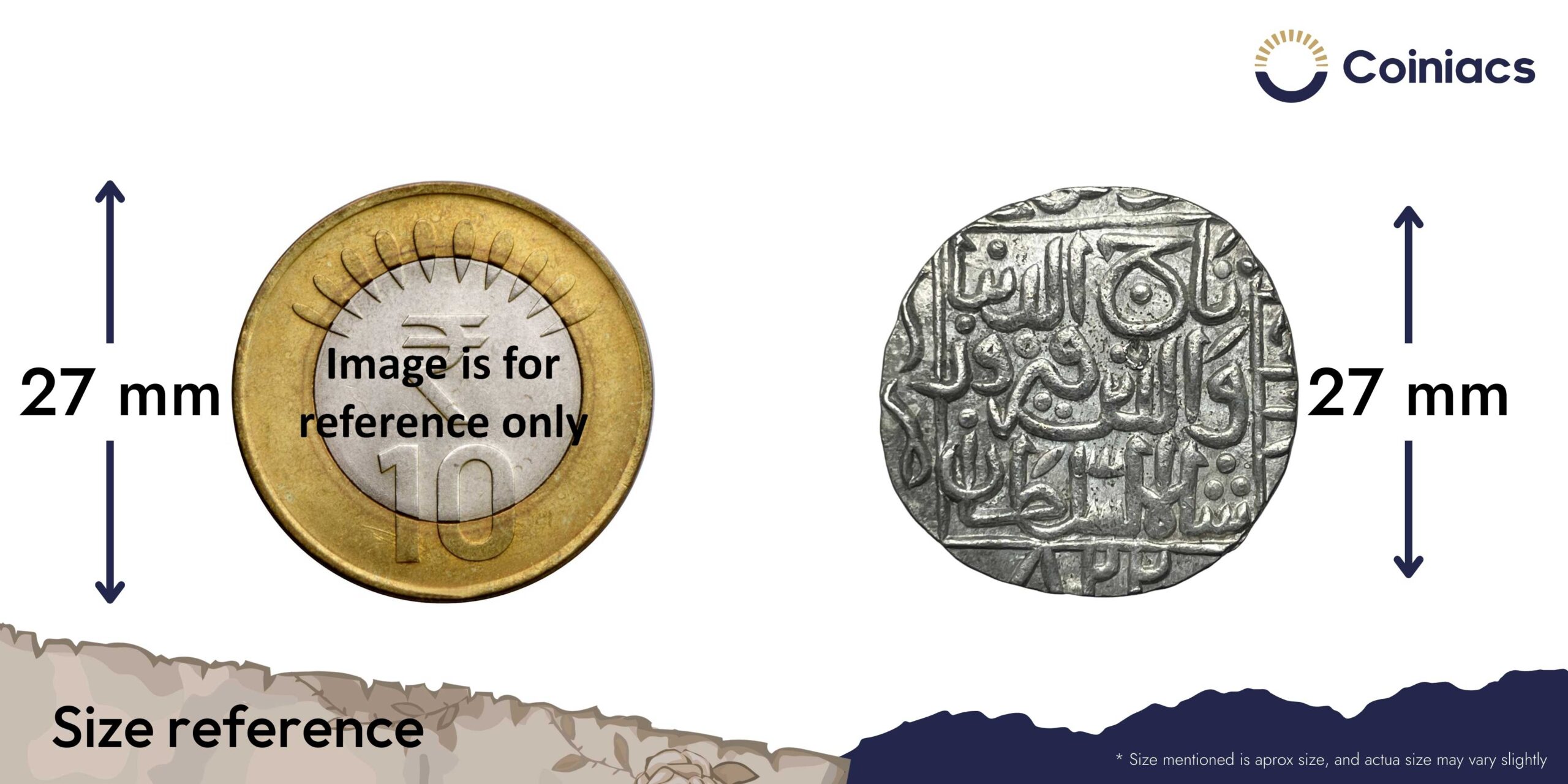 One Tanka Taj al-din Firuz Shah 822 AH (1419 CE) Hadrat Ahsanabad Mint Silver Coin, Bahmani Sultanate, XF+. - Image 4