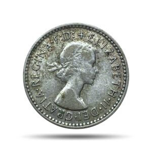 3 Pence Elizabeth II 1957 Royal Mint Silver Foreign Coin, Australia, XF.