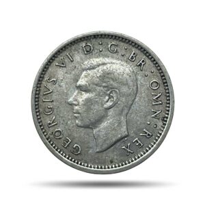3 Pence George VI 1939 (incl. Colonial) Royal Mint (Tower Hill) Silver Foreign Coin, United Kingdom, XF.