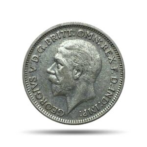 6 Pence George V 1935 (4th Coinage) Royal Mint (Tower Hill) Silver Foreign Coin, United Kingdom, XF+.