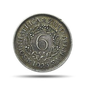 6 Pence George V 1923 Pretoria Mint Silver Foreign Coin, South Africa, Collectible.