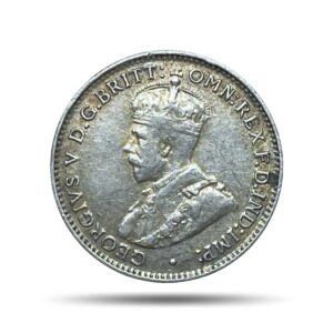 3 Pence George V 1927 Royal Mint Silver Coin, Australia, Collectible.