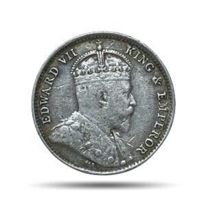 Five Cents Edward VII 1904 CE Royal Mint (Tower Hill) Silver Coin, Hong Kong, XF+.