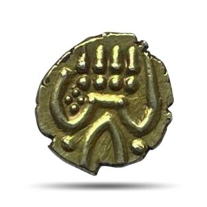 Gold Vira Raya Fanam (Cochi Fanam) 0.38 grams Gold Coin, Princely State of Cochin, XF.