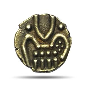 Rare Gold Vira Raya Fanam (Cochi Fanam) 0.39 grams Gold Coin, Princely State of Cochin, XF.