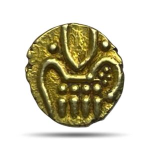 Gold Vira Raya Fanam (Cochi Fanam) 0.38 grams Gold Coin, Princely State of Cochin, XF.