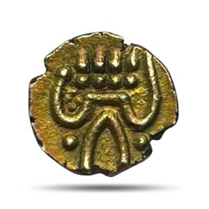 Gold Vira Raya Fanam (Cochi Fanam) 0.38 grams Gold Coin, Princely State of Cochin, XF.