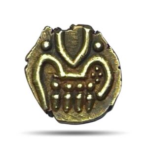 Gold Vira Raya Fanam (Cochi Fanam) 0.38 grams Gold Coin, Princely State of Cochin, XF.
