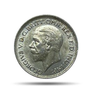 6 Pence George V 1935 (4th Coinage) Royal Mint (Tower Hill) Silver Foreign Coin, United Kingdom, Gem UNC.