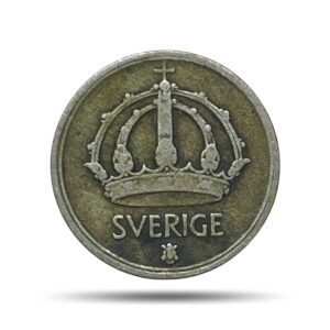 10 Ore Gustaf V 1944 CE Kungliga Myntet (Mint) Silver Coin, Sweden, XF.