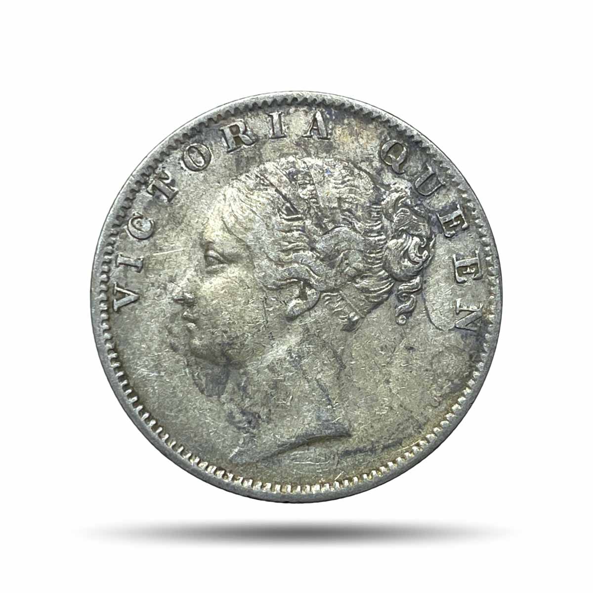 Rare One Rupee Victoria Queen 1840 Continuous Legend 11.6 gms Silver Coin, British India Uniform Coinage, Collectible.