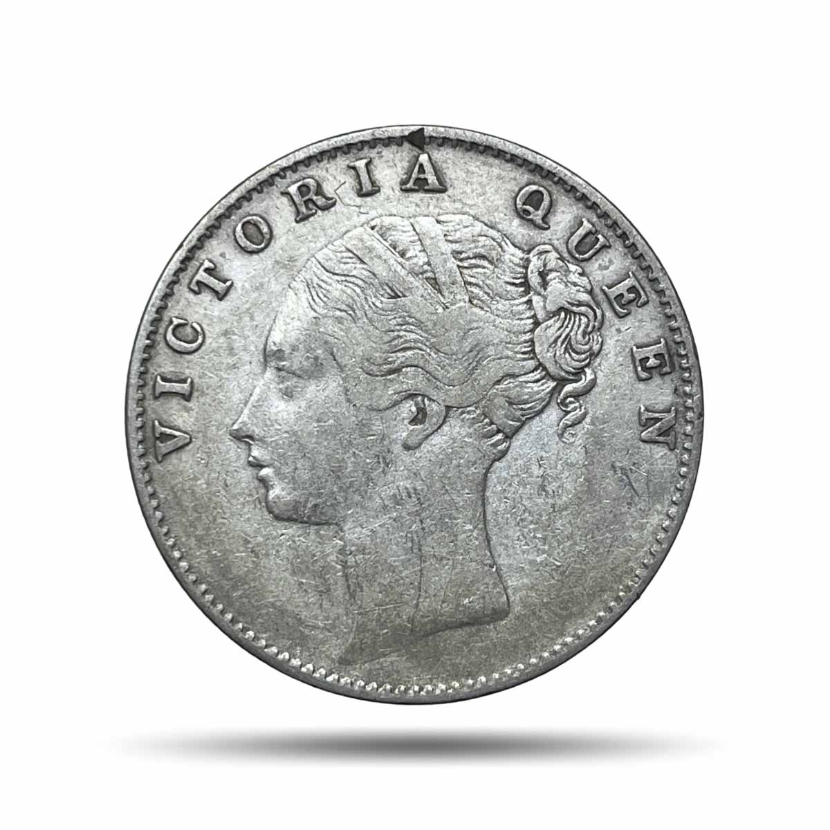Rare One Rupee Victoria Queen 1840 Continuous Legend 11.6 gms Silver Coin, British India Uniform Coinage, Collectible.