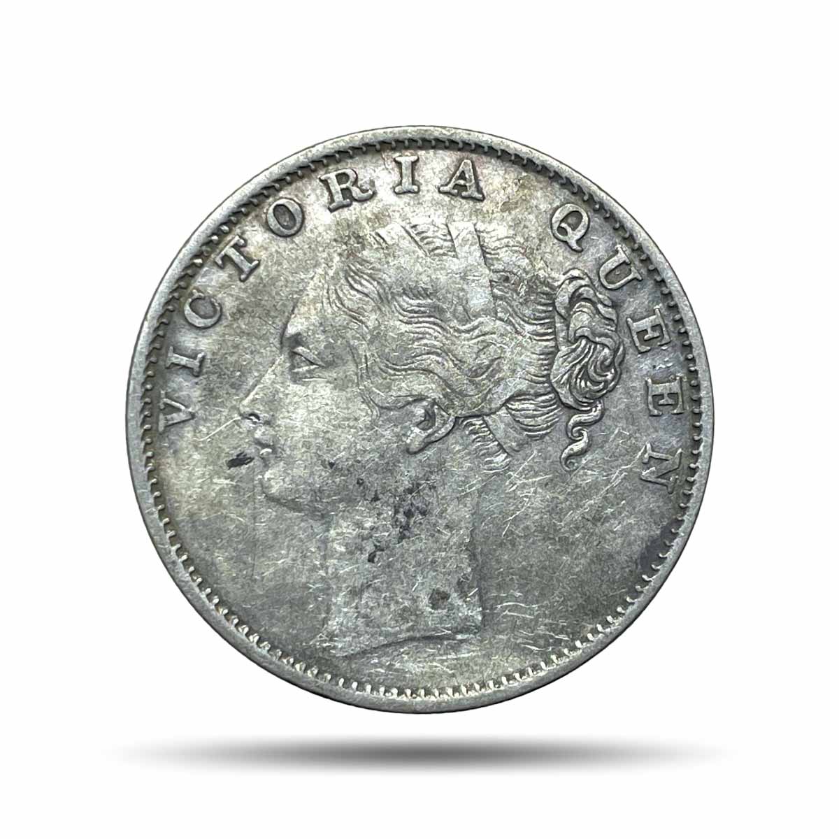 Rare One Rupee Victoria Queen 1840 Continuous Legend 11.6 gms Silver Coin, British India Uniform Coinage, Collectible.