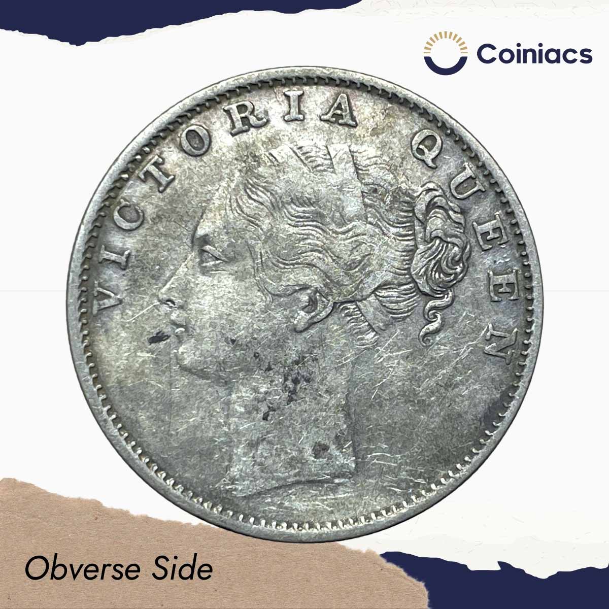 Rare One Rupee Victoria Queen 1840 Continuous Legend 11.6 gms Silver Coin, British India Uniform Coinage, Collectible. - Image 2