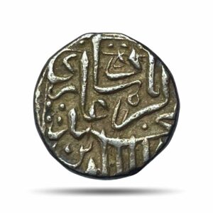 Akbar Half Rupee (Mahmudi) (AH 963-1014/1556-1605 CE) Mulher Mint (off flan) Silver Coin, Mughal Empire, AU.