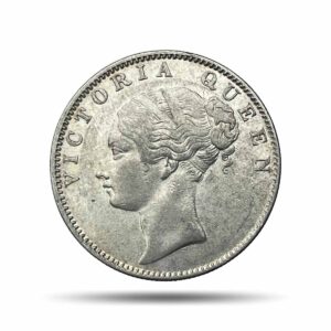 One Rupee Victoria Queen 1840 Continuous Legend 11.6 gms Silver Coin, British India Uniform Coinage, XF+.