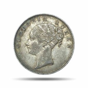 One Rupee Victoria Queen 1840 Continuous Legend 11.6 gms Silver Coin, British India Uniform Coinage, XF+.