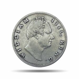 One Rupee William IIII 1835 Calcutta Mint (Obv-A, Rev-II) (19 Berries) 11.6 grams Silver Coin, British India Uniform Coinage, Collectible.
