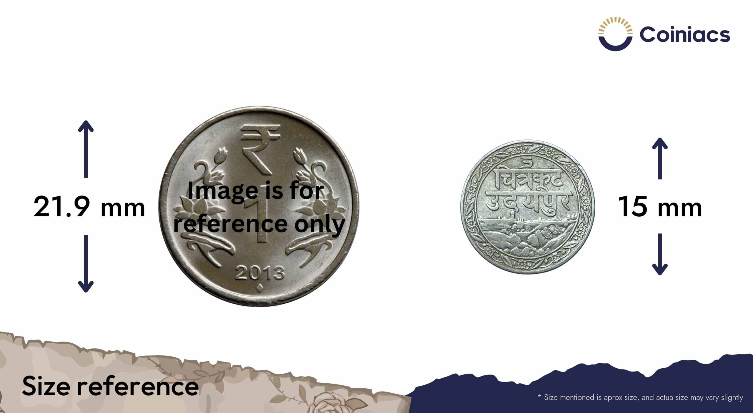 1/8 Rupee (2 Annas) Fatteh Singh, Chitrakoot Udaipur Dosti London 1985 VS (1928 CE) Silver Coin, Princely State of Udaipur, XF. - Image 4