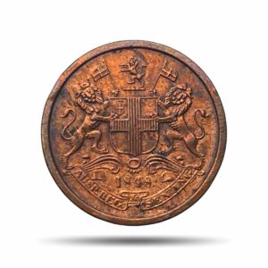 1/12 Anna East India Company 1848 Copper Coin, British India Uniform Coinage, Collectible.