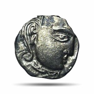 Rare Gupta Empire Silver Drachm Kumaragupta I - Madhyadesha "Peacock" Type Silver Coin, Gupta Empire (c. 415-455 CE), Collectible.