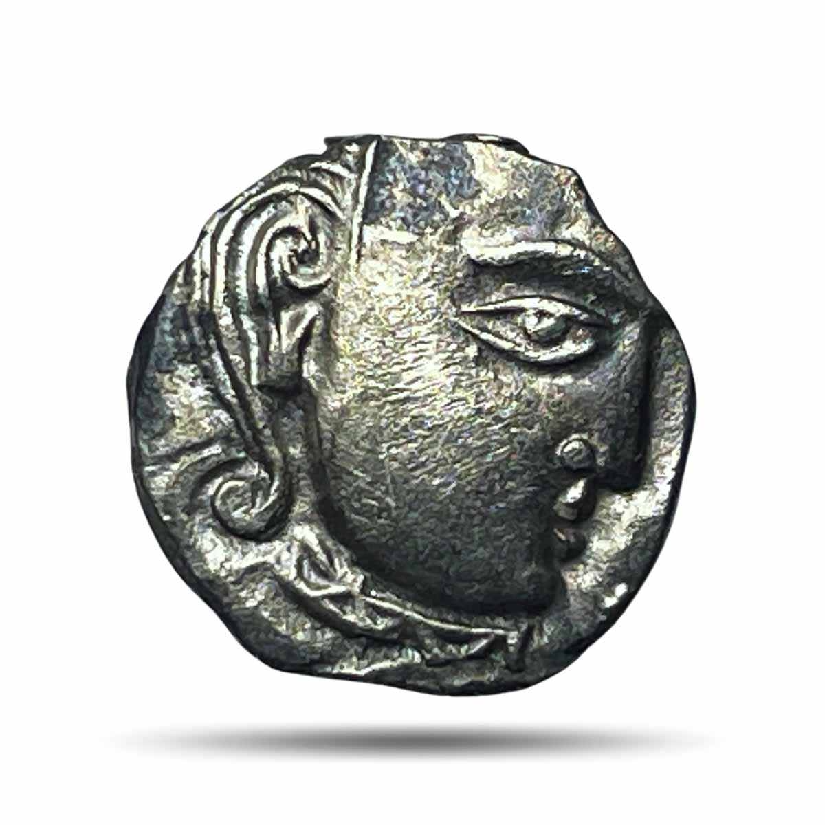 Rare Gupta Empire Silver Drachm Kumaragupta I - Madhyadesha "Peacock" Type Silver Coin, Gupta Empire (c. 415-455 CE), Collectible.