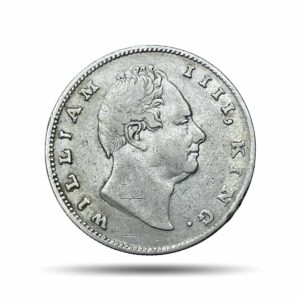 Rare One Rupee William IIII 1835 Bombay Mint (Obv-B Rev-II(ii)) Silver Coin, British India Uniform Coinage, Collectible.