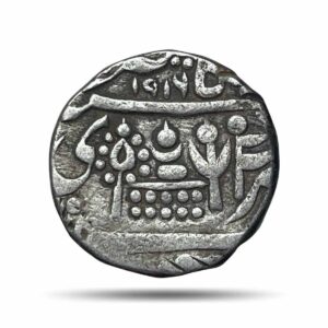 One Rupee Sardar Singh INO Victoria 1912 VS (1859 CE) Silver Coin, Princely State of Bikanir (Bikaner), XF.