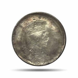 Rare Error Brockage One Rupee George V Silver Coin, British India Uniform Coinage, Collectible.