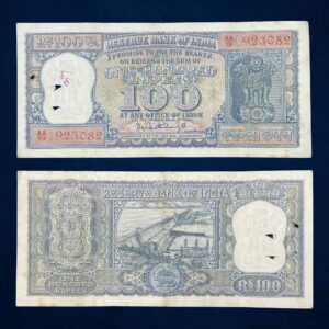 NOTAPHILY Rare 100 Rupees Governor P. C. Bhattacharya, Diamond Issue, AA 19 Prefix, Republic India Numismatics Note, (G8) Collectible.