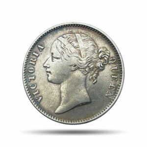 One Rupee Victoria Queen 1840 Divided Legend ‘W.W.’ Raised 11.6 gms Calcutta Mint Silver Coin, British India Uniform Coinage, Collectible.