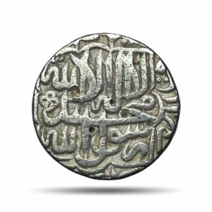One Rupee Jalal-ud-Din Muhammad Akbar 980 AH (1572-73 CE) Agra Mint Silver Coin, Mughal Empire, Collectible.
