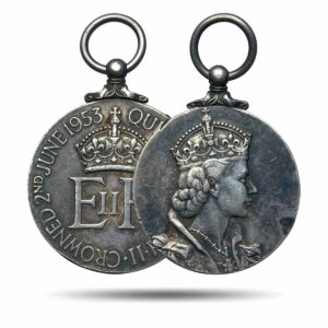 Silver Queen Elizabeth II Coronation Medal 24.92 Grams, Collectible.