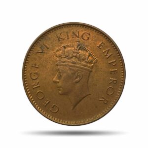 Quarter Anna George VI King Emperor 1938 Bombay Mint Bronze Coin, British India Uniform Coinage, UNC.