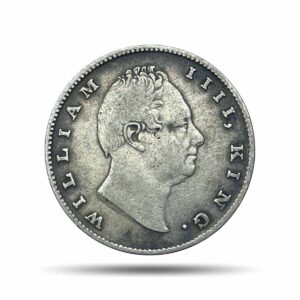 One Rupee William IIII 1835 ‘R. S.’ Incuse Calcutta Mint (Obv-A, Rev-II(ii)) Silver Coin, British India Uniform Coinage, Collectible.