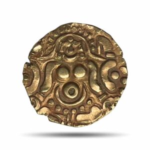 Rare Gold 4 ½ Masha Govindachandra Deva (c. CE 1114–1154) 4.13 Grams Gold Coin, Gahadavala Dynasty, Extremely Fine+.